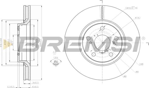 Bremsi CD7756V - Гальмівний диск autocars.com.ua