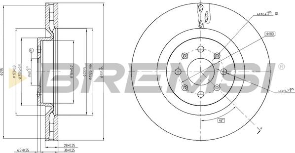 Bremsi CD7773V - Тормозной диск autodnr.net