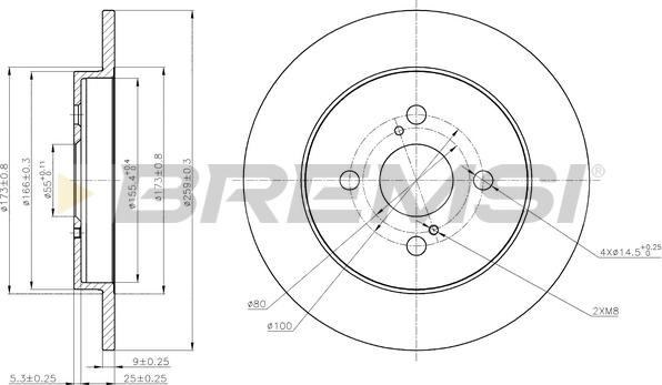 Bremsi CD7781S - Гальмівний диск autocars.com.ua