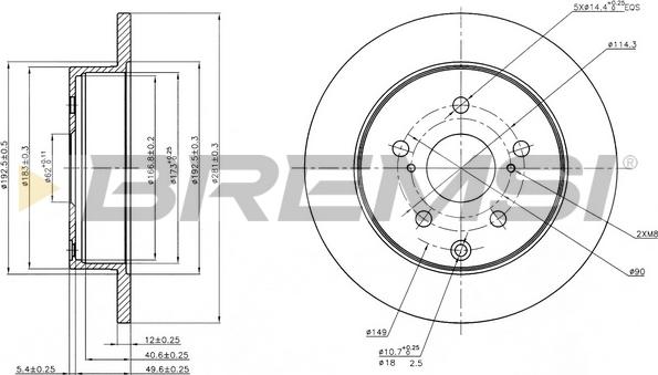 Bremsi CD7846S - Гальмівний диск autocars.com.ua