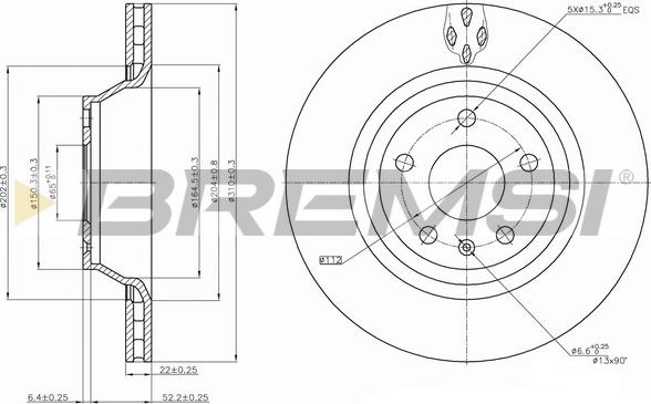 Bremsi CD7849V - Гальмівний диск autocars.com.ua