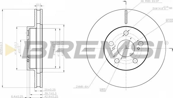 Bremsi CD7882V - Гальмівний диск autocars.com.ua