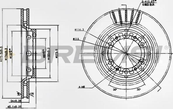 Bremsi CD7892V - Тормозной диск autodnr.net