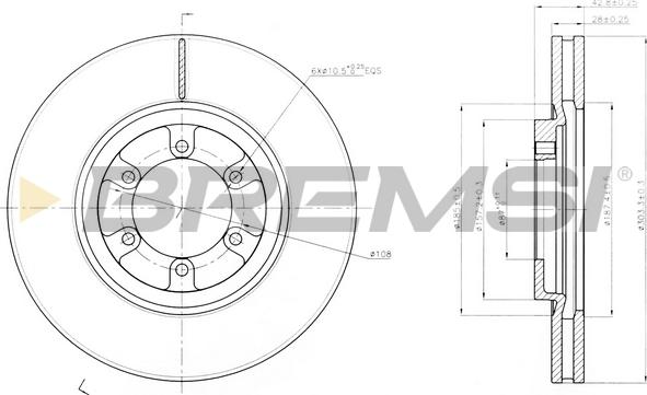 Bremsi CD7902V - Тормозной диск autodnr.net