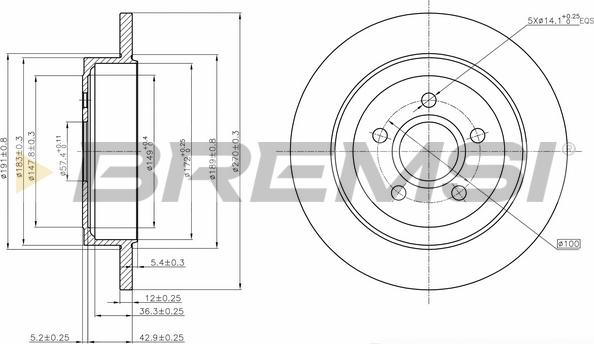 Bremsi CD7911S - Гальмівний диск autocars.com.ua