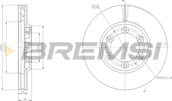 Bremsi CD7946V - Гальмівний диск autocars.com.ua