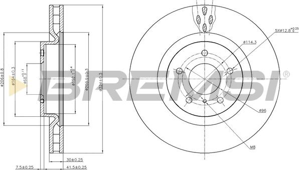 Bremsi CD7948V - Тормозной диск autodnr.net