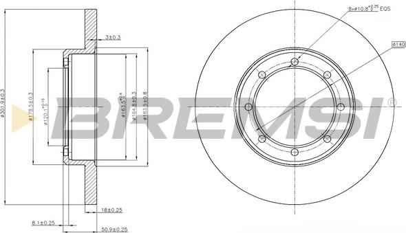 Bremsi CD7977S - Гальмівний диск autocars.com.ua