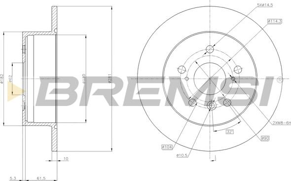 Bremsi CD7980S - Гальмівний диск autocars.com.ua