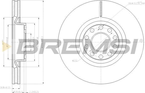 Bremsi CD7983V - Гальмівний диск autocars.com.ua