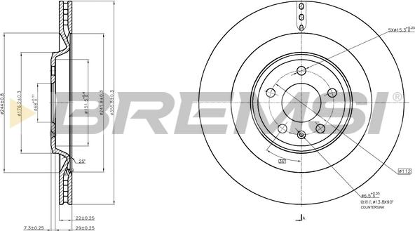 Bremsi CD7990V - Тормозной диск autodnr.net