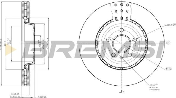 Bremsi CD7997V - Гальмівний диск autocars.com.ua