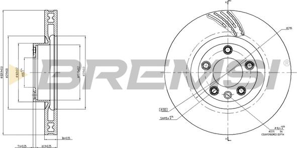 Bremsi CD8019VRD - Гальмівний диск autocars.com.ua