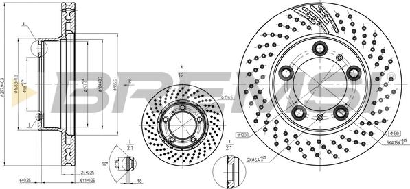 Bremsi CD8027VRD - Гальмівний диск autocars.com.ua