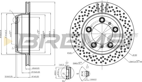 Bremsi CD8028V - Гальмівний диск autocars.com.ua