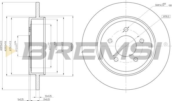 Bremsi CD8059S - Тормозной диск autodnr.net