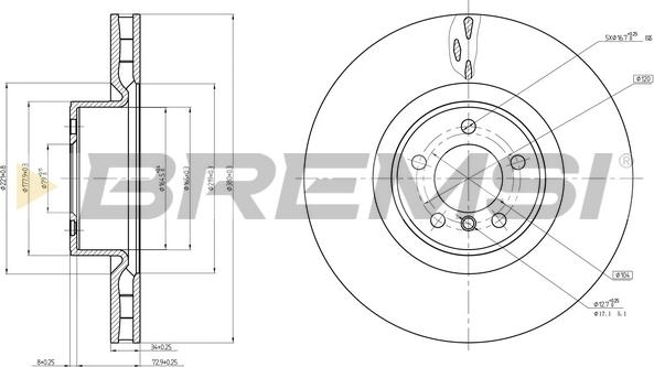 Bremsi CD8086V - Гальмівний диск autocars.com.ua