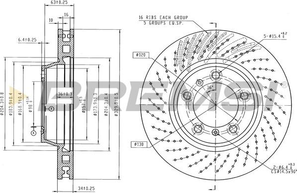 Bremsi CD8118VLS - Тормозной диск autodnr.net