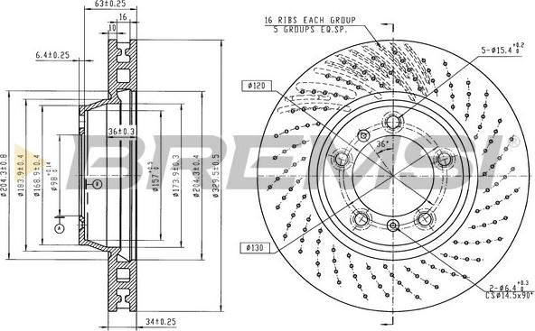 Bremsi CD8118VRD - Тормозной диск autodnr.net