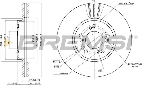 Bremsi CD8175V - Гальмівний диск autocars.com.ua