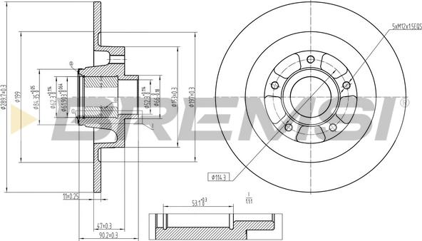 Bremsi CD8185S - Гальмівний диск autocars.com.ua