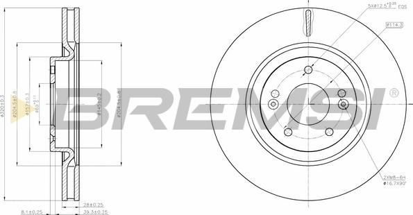 Bremsi CD8199V - Гальмівний диск autocars.com.ua