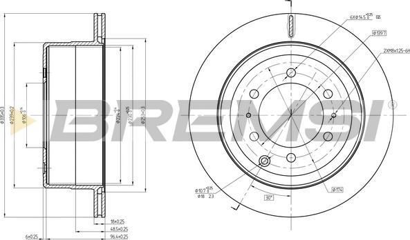 Bremsi CD8212V - Гальмівний диск autocars.com.ua