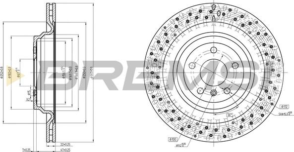 Bremsi CD8214V - Гальмівний диск autocars.com.ua