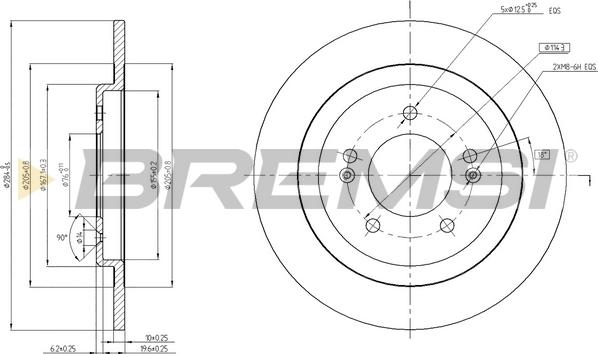 Bremsi CD8482S - Гальмівний диск autocars.com.ua