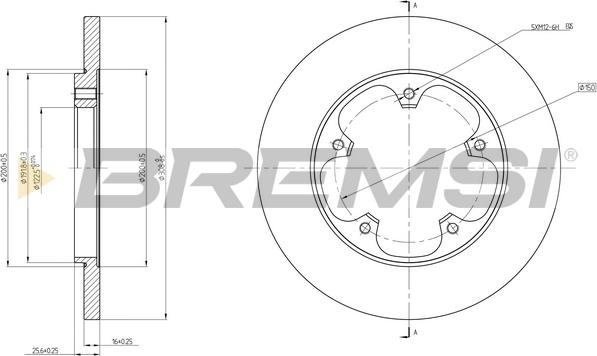 Bremsi CD8484S - Тормозной диск autodnr.net