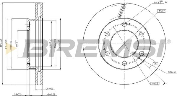 Bremsi CD8547V - Гальмівний диск autocars.com.ua