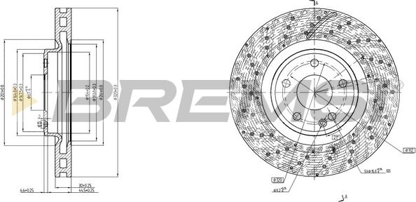 Bremsi CD8559V - Гальмівний диск autocars.com.ua