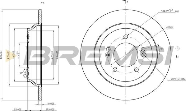 Bremsi CD8608S - Гальмівний диск autocars.com.ua