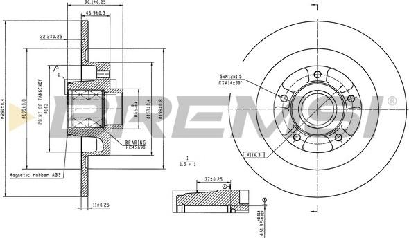 Bremsi CD8857S - Тормозной диск autodnr.net