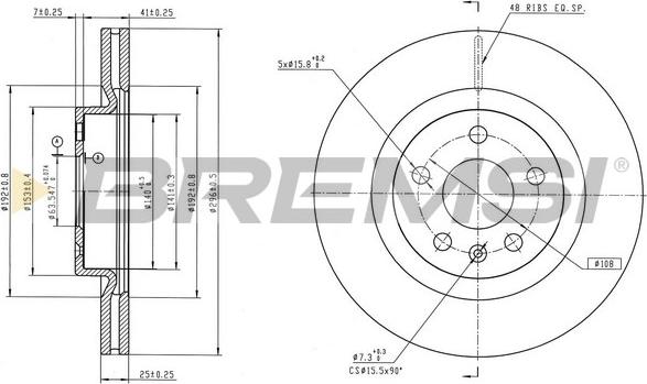 Bremsi CD9036V - Тормозной диск autodnr.net