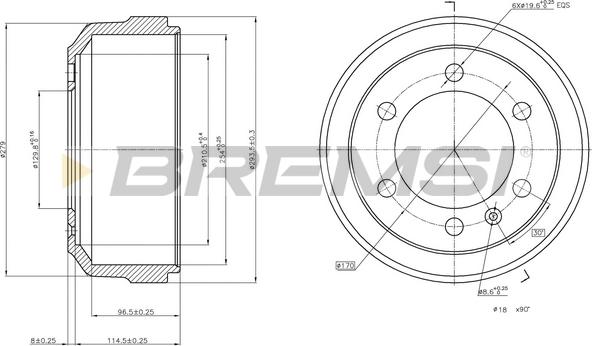 Bremsi CR5083 - Гальмівний барабан autocars.com.ua