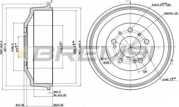 Bremsi CR5261 - Гальмівний барабан autocars.com.ua