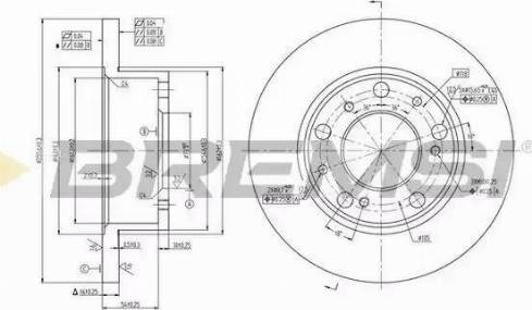 Bremsi DBA063S - Тормозной диск autodnr.net