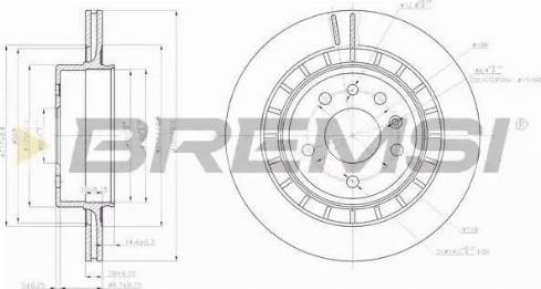 Bremsi DBB604V - Гальмівний диск autocars.com.ua