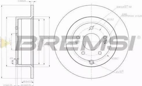 Bremsi DBB671S - Гальмівний диск autocars.com.ua