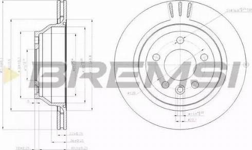 Bremsi DBB698V - Гальмівний диск autocars.com.ua