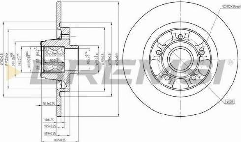 Bremsi DBB734S - Гальмівний диск autocars.com.ua