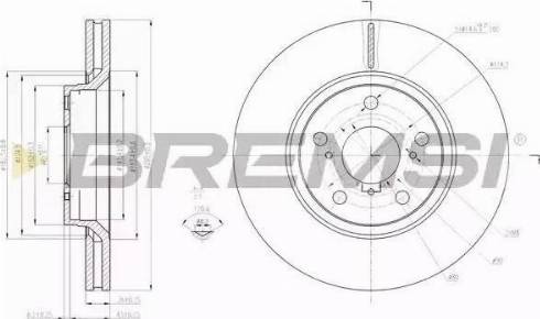 Bremsi DBB756V - Гальмівний диск autocars.com.ua