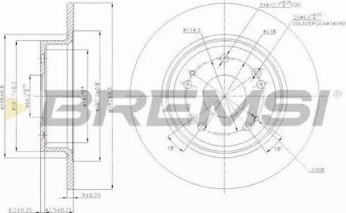 Bremsi DBB776S - Гальмівний диск autocars.com.ua