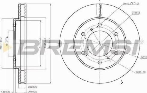 Bremsi DBB818V - Гальмівний диск autocars.com.ua