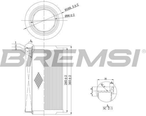 Bremsi FA0115 - Воздушный фильтр autodnr.net