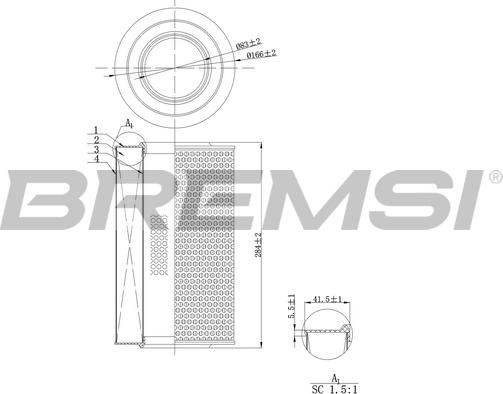 Bremsi FA0128 - Воздушный фильтр autodnr.net