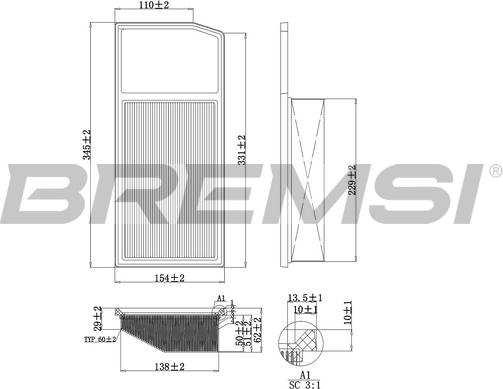 Bremsi FA0206 - Воздушный фильтр autodnr.net