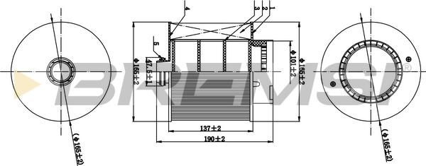 Bremsi FA0529 - Повітряний фільтр autocars.com.ua