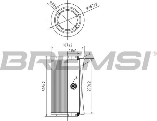 Bremsi FA0545 - Повітряний фільтр autocars.com.ua